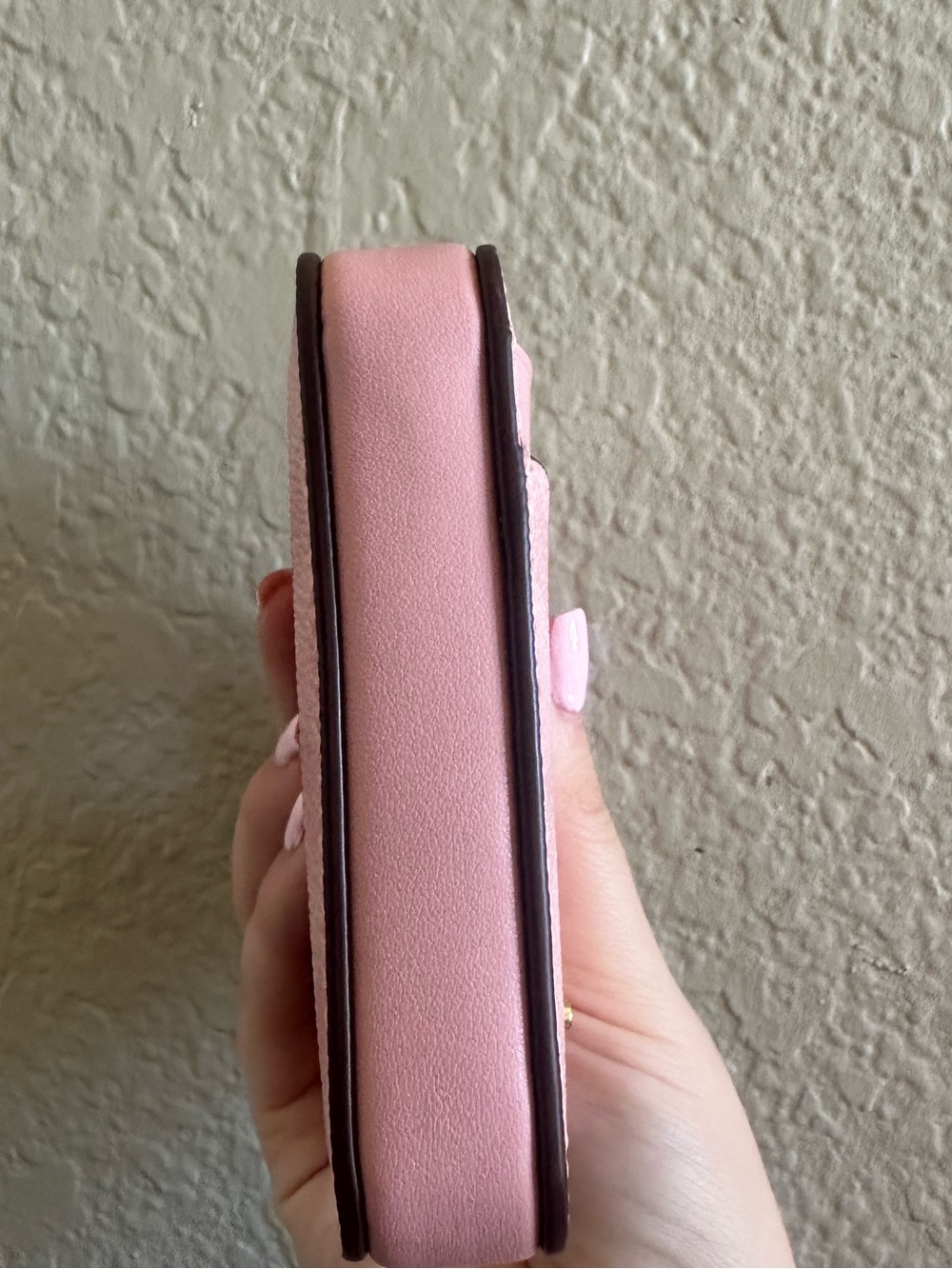 Coach Pink Textured Leather wallet with Gold Logo - Picture 4 of 8